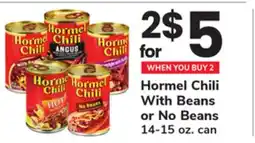 ACME Hormel Chili With Beans or No Beans offer