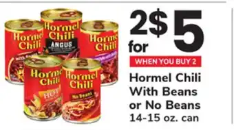 ACME Hormel Chili With Beans or No Beans offer