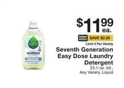Fairway Store Market Seventh Generation Easy Dose Laundry Detergent offer