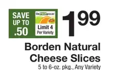 The Fresh Grocer Natural Cheese Slices offer