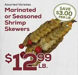 DeCicco & Sons Marinated or Seasoned Shrimp Skewers offer