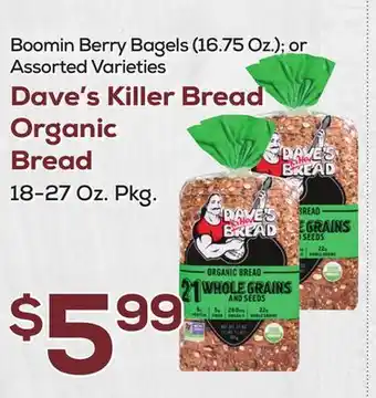 DeCicco & Sons Dave's Killer Bread Organic Bread, 18-27 Oz. Pkg offer