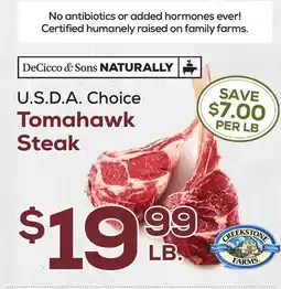 DeCicco & Sons Tomahawk Steak offer