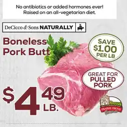 DeCicco & Sons DeCicco & Sons Naturally Boneless Pork Butt offer
