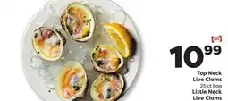 Weis Markets Top Neck Live Clams 25 ct bag Little Neck Live Clams 30 ct bag offer
