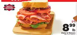 Weis Markets Dietz & Watson Tavern Ham or Gourmet Lite Turkey offer
