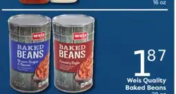 Weis Markets Weis Quality Baked Beans offer
