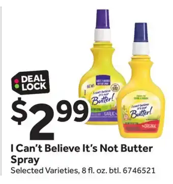 Stop&Shop I Can't Believe It's Not Butter Spray offer
