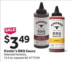 Stop&Shop Kinder's BBQ Sauce offer