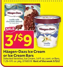 Stop&Shop Häagen-Dazs Ice Cream or Ice Cream Bars offer