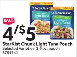 Stop&Shop StarKist Chunk Light Tuna Pouch offer
