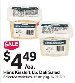 Stop&Shop Häns Kissle 1 Lb. Deli Salad offer
