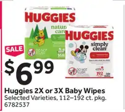 Stop&Shop Huggies 2X or 3X Baby Wipes offer