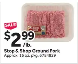 Stop&Shop Stop & Shop Ground Pork offer