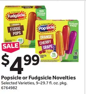Stop&Shop Popsicle or Fudgsicle Novelties offer