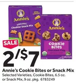 Stop&Shop Annie's Cookie Bites or Snack Mix offer