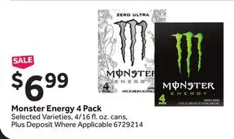 Stop&Shop Monster Energy 4 Pack offer