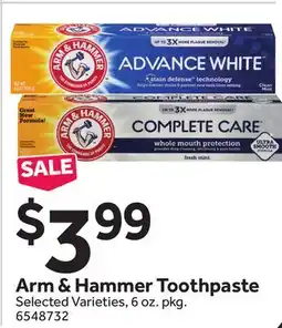 Stop&Shop Arm & Hammer Toothpaste offer