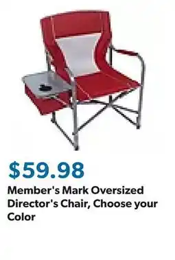 Sam's Club Member's Mark Oversized Director's Chair, Choose your Color offer
