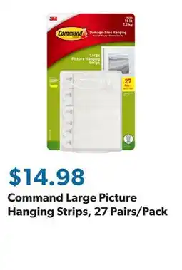 Sam's Club Command Large Picture Hanging Strips, 27 Pairs/Pack offer