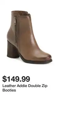 TJ Maxx Leather Addie Double Zip Booties offer