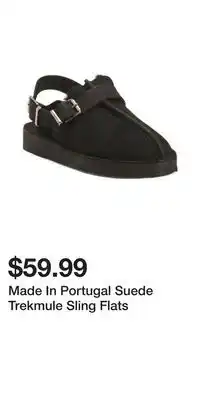TJ Maxx Made In Portugal Suede Trekmule Sling Flats offer