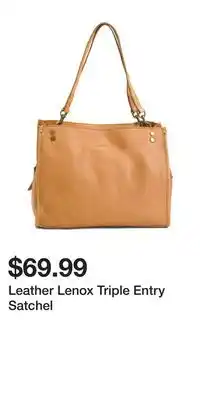TJ Maxx Leather Lenox Triple Entry Satchel offer