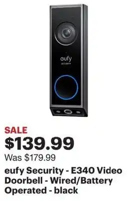 Best Buy eufy Security - E340 Video Doorbell - Wired/Battery Operated-black offer