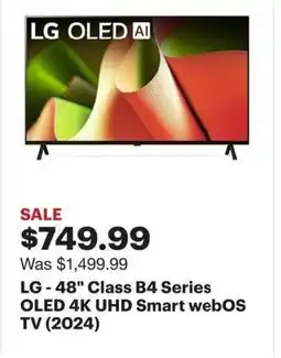 Best Buy LG-48" Class B4 Series OLED 4K UHD Smart webOS TV (2024) offer