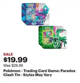 Best Buy Pokémon - Trading Card Game: Paradox Clash Tin - Styles May Vary offer