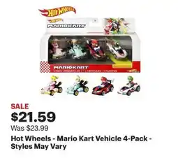 Best Buy Hot Wheels - Mario Kart Vehicle 4-Pack - Styles May Vary offer