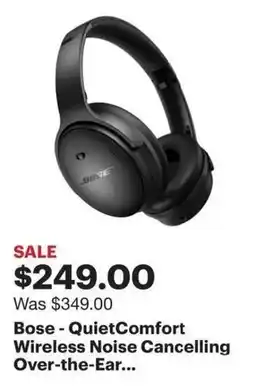 Best Buy Bose QuietComfort Wireless Noise Cancelling Over-the-Ear... offer