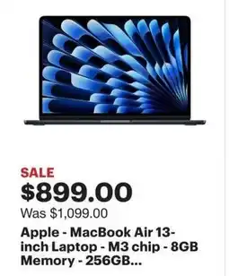 Best Buy Apple - MacBook Air 13- inch Laptop - M3 chip - 8GB Memory-256GB... offer