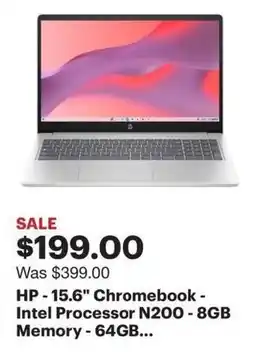 Best Buy HP-15.6" Chromebook - Intel Processor N200 - 8GB Memory - 64GB... offer
