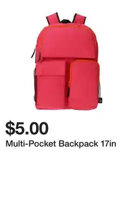 Five Below Multi-Pocket Backpack 17in offer