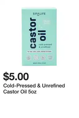 Five Below Cold-Pressed & Unrefined Castor Oil 5oz offer