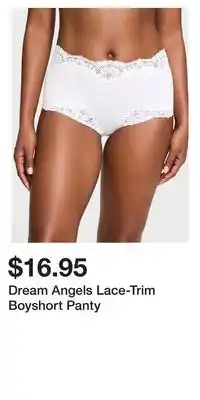 Victoria's Secret Dream Angels Lace-Trim Boyshort Panty offer