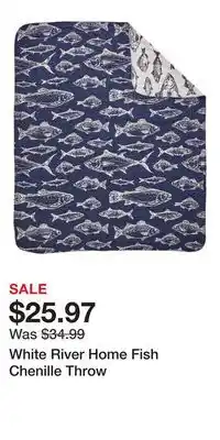 Cabela's White River Home Fish Chenille Throw offer