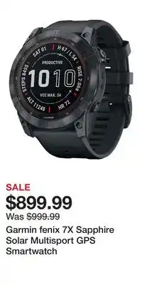 Cabela's Garmin fenix 7X Sapphire Solar Multisport GPS Smartwatch offer