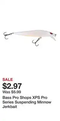 Cabela's Bass Pro Shops XPS Pro Series Suspending Minnow Jerkbait offer