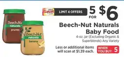 ShopRite Naturals Baby Food offer