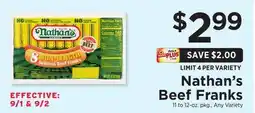 ShopRite Beef Franks offer