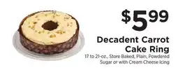 ShopRite Decadent Carrot Cake Ring offer