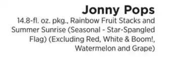 ShopRite Jonny Pops offer