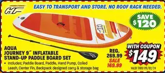 Big 5 Hydro-Force Aqua Journey 9' Inflatable Stand-Up Paddle Board Set offer