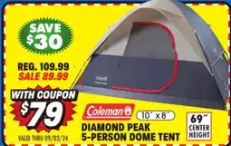 Big 5 Coleman Diamond Peak 5-Person Dome Tent offer