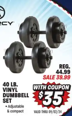 Big 5 Marcy Club 40 lb. Vinyl Dumbbell Set offer