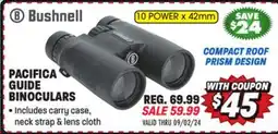 Big 5 Bushnell Pacifica Guide 10x42mm Binoculars offer