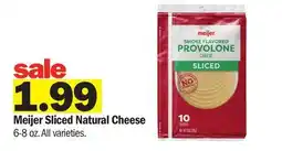Meijer Meijer Sliced Natural Cheese offer