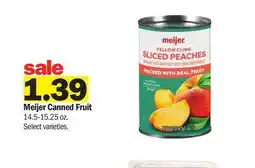 Meijer Meijer Canned Fruit offer